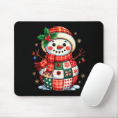Weihnachts-Patchwork-Schneemann - Quilted Holiday Mousepad (Mit Mouse)