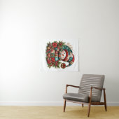 Weihnachts- Patchwork-Schneemann Wandteppich (Beispiel (Horizontal))