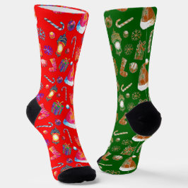 Weihnachts-Pattern-Fun-Socken Socken