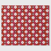 Weihnachts-Paw Prints Geschenkpapier (Flach)