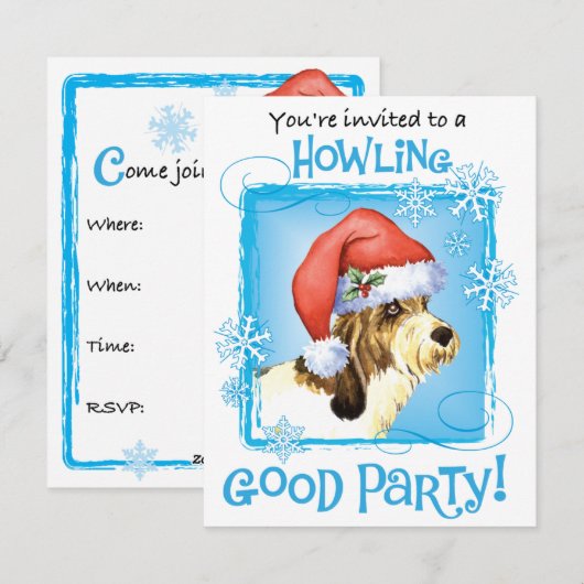 Weihnachts-PBGV Einladung (Vorne/Hinten)