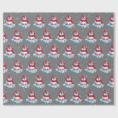 Weihnachts-Penguin auf einem Eisberg Geschenkpapier (Flach)