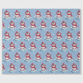 Weihnachts-Penguin auf einem Eisberg Geschenkpapier (Flach)