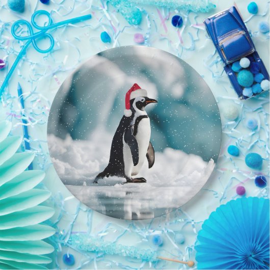 Weihnachts-Penguin auf Iceberg Pappteller (Party)
