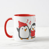 Weihnachts-Penguin-Barbershop-Quartett Tasse (Links)