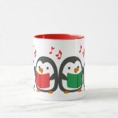 Weihnachts-Penguin-Barbershop-Quartett Tasse (Zentrum)