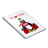 Weihnachts-Penguin Boxing-Spiral-Notebook Notizblock (Rechte Seite)