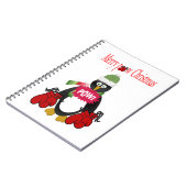 Weihnachts-Penguin Boxing-Spiral-Notebook Notizblock (Linke Seite)