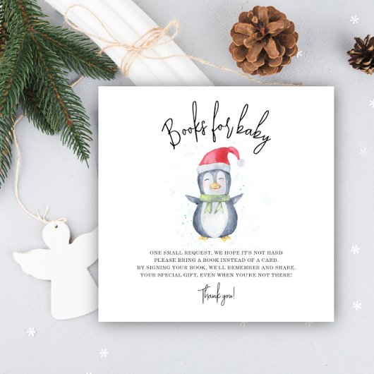 Weihnachts-Penguin - Bücher für die Kinderkarte Begleitkarte