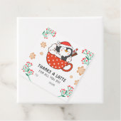 Weihnachts-Penguin Danke für ein Latte-Geschenketi Geschenkanhänger (Beispiel)