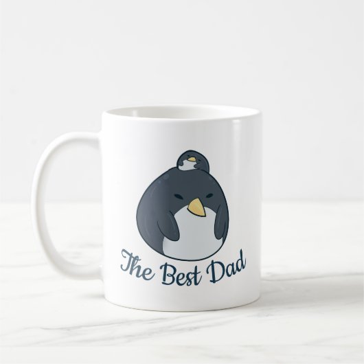 Weihnachts-Penguin Familie Bester Vater Personalis Kaffeetasse (Links)