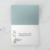 Weihnachts-Penguin-Familie in Schneeflocken Karte (Innenseite)