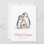 Weihnachts-Penguin Feiertagskarte (Vorderseite)