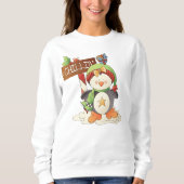Weihnachts-Penguin-Frauen Sweatshirt (Vorderseite)