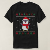 Weihnachts-Penguin hässliche Weihnachtspulli T-Shirt (Design vorne)