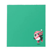 Weihnachts-Penguin in einem Hut und Scarf auf Skat Notizblock (Vorderseite)