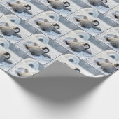 Weihnachts-Penguin Kick Schneegel Geschenkpapier (Ecke)