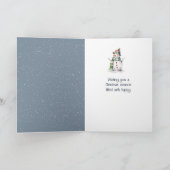 Weihnachts-Penguin Kick Schneegel Karte (Innenseite)