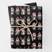 Weihnachts-Penguin Lover Niedlicher Tiere Familien Geschenkpapier Set (Beispiel)