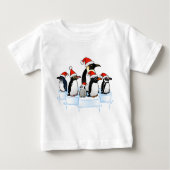 Weihnachts-Penguin-Party Baby T-shirt (Vorderseite)