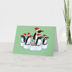 Weihnachts-Penguin-Party Feiertagskarte