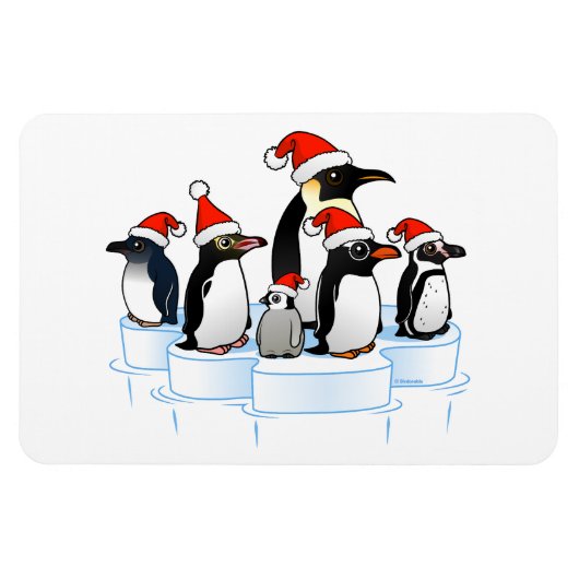 Weihnachts-Penguin-Party Magnet (Horizontal)