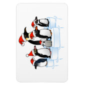 Weihnachts-Penguin-Party Magnet (Vertikal)