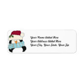 Weihnachts-Penguin-Rücksendeadressen-Aufkleber (Vorne)