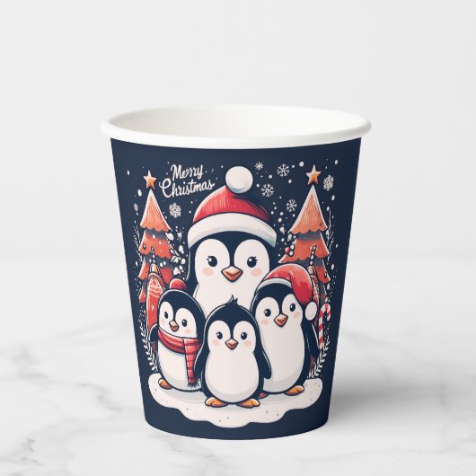 Weihnachts-Penguin von Rp Pappbecher (Vorderseite)