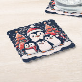 Weihnachts-Penguin von Rp Untersetzer (angewinkelt)