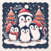 Weihnachts-Penguin von Rp Untersetzer (Vorderseite)