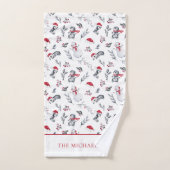 Weihnachts-Penguin Wasserfarbe Badhandtuch Set (Handtuch)