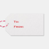 Weihnachts Peppermint Candy Cane Swirl Roter Gesch Geschenkanhänger (Rückseite Horizontal)