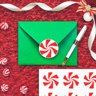 Weihnachts Peppermint Candy Classic Round Sticker