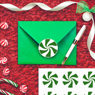 Weihnachts Peppermint Candy Classic Round Sticker