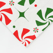 Weihnachts Peppermint Candy Fleecedecke (Ecke)