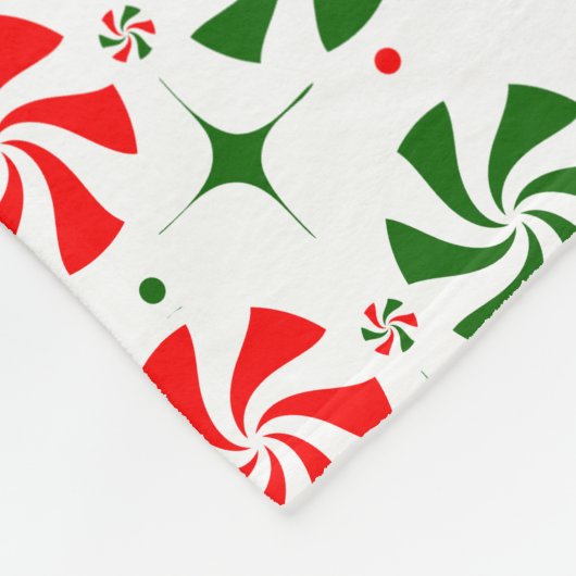 Weihnachts Peppermint Candy Fleecedecke (Ecke)