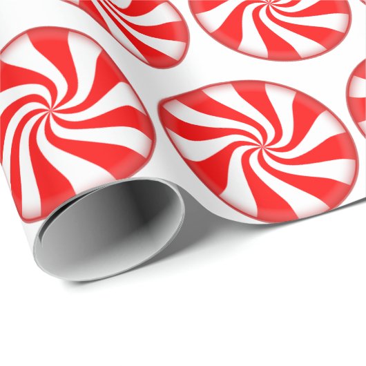 Weihnachts Peppermint Candy Geschenkpapier (Rolleneckpunkt)