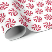 Weihnachts Peppermint Candy Geschenkpapier (Rolleneckpunkt)
