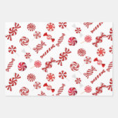 Weihnachts Peppermint Candy Geschenkpapier Set (Vorderseite)