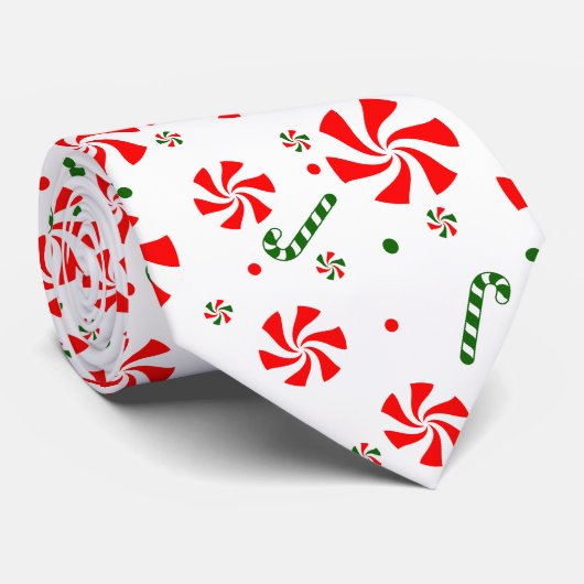 Weihnachts Peppermint Candy Krawatte (Gerollt)