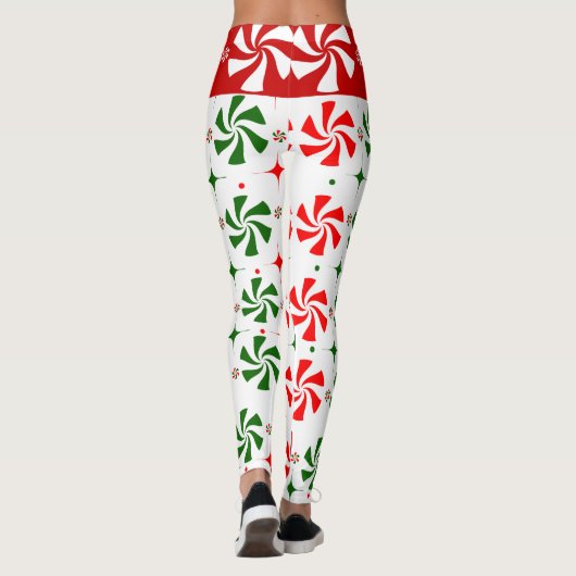 Weihnachts Peppermint Candy Leggings (Rückseite)