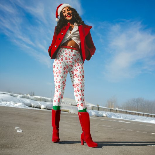 Weihnachts Peppermint Candy Leggings
