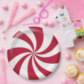 Weihnachts Peppermint Candy Pappteller (Party)