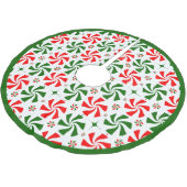 Weihnachts Peppermint Candy Polyester Weihnachtsbaumdecke (Schrägansicht)