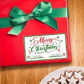 Weihnachts Peppermint Candy Rechteckiger Aufkleber