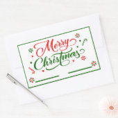 Weihnachts Peppermint Candy Rechteckiger Aufkleber (Umschlag)