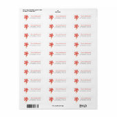 Weihnachts Peppermint Candy Return Address Label (Vorne)