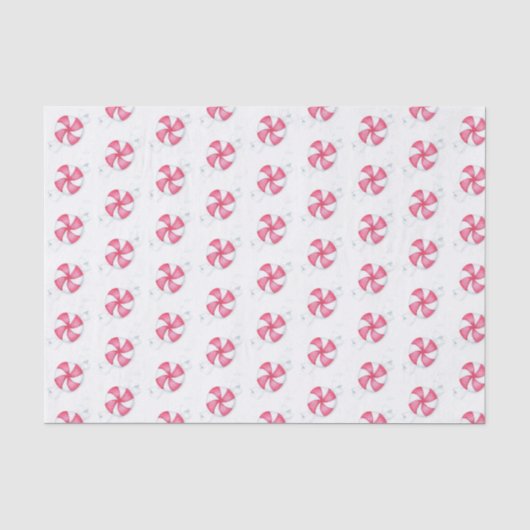 Weihnachts Peppermint Candy Seidenpapier (Vorderseite)