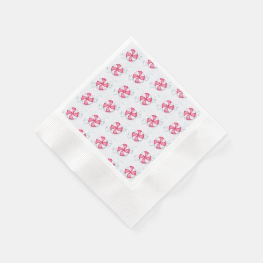 Weihnachts Peppermint Candy Serviette (Ecke)